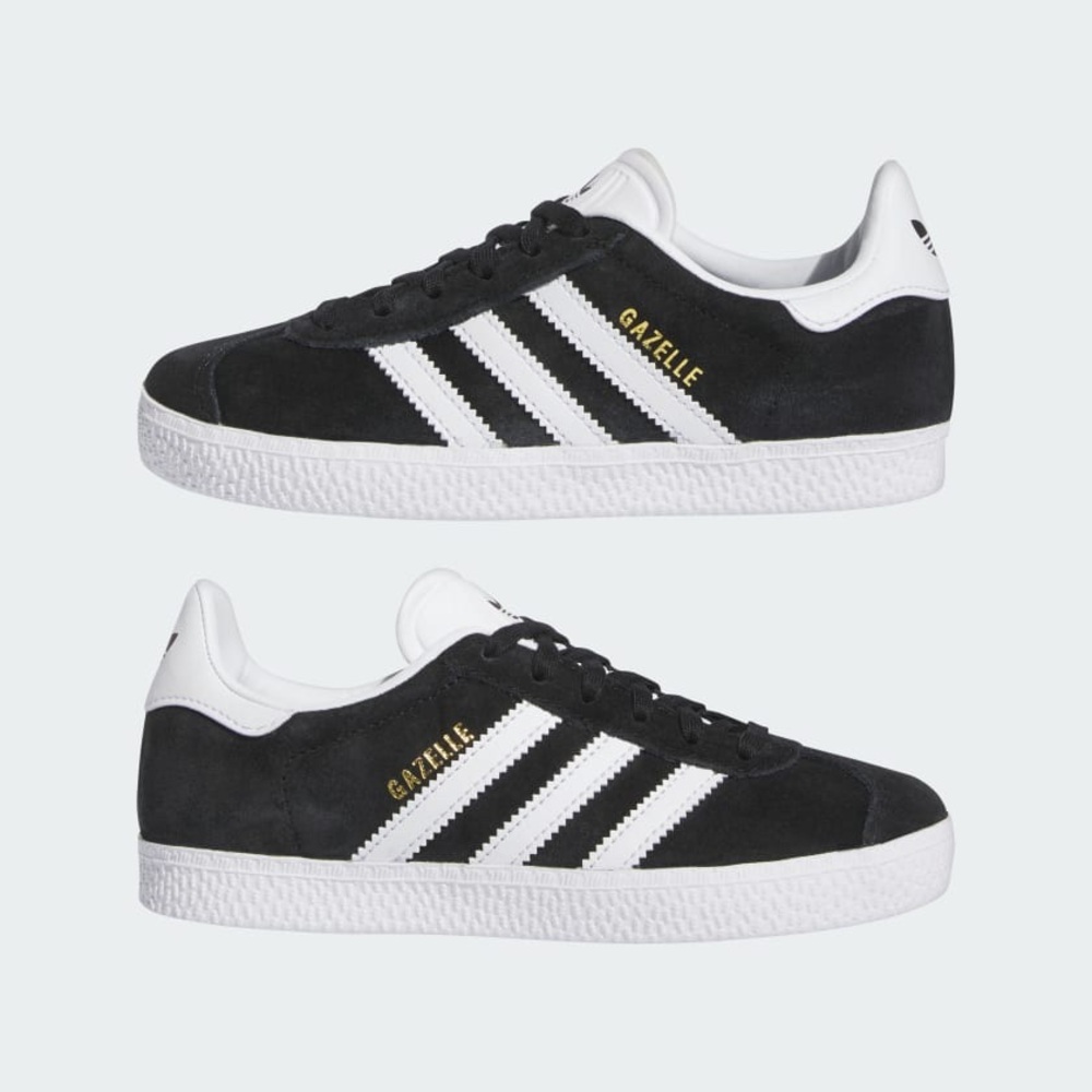 Adidas Gazelle Black and White Shoes, Size Youth 5.5 or Women’s 7